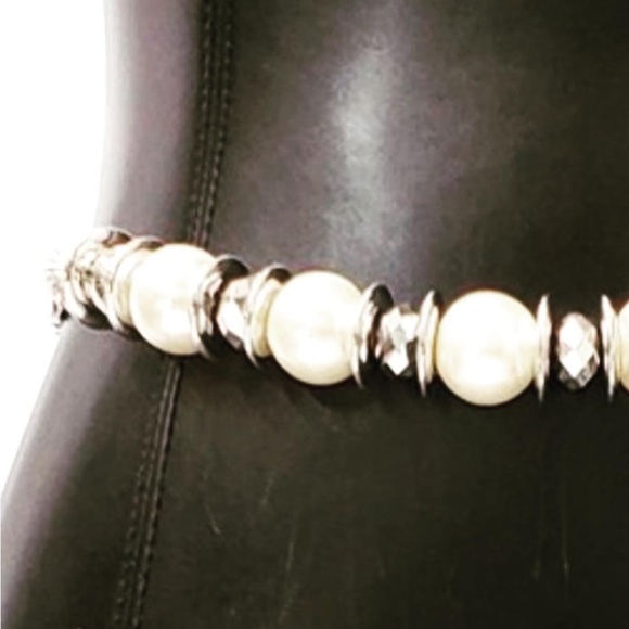 LAST🔥HP🔥Mother of Pearl Vintage Style Metal Chain Belt - Picture 3 of 13